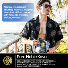 A glass of prepared Koa Kava evokes a calming, relaxed moment.