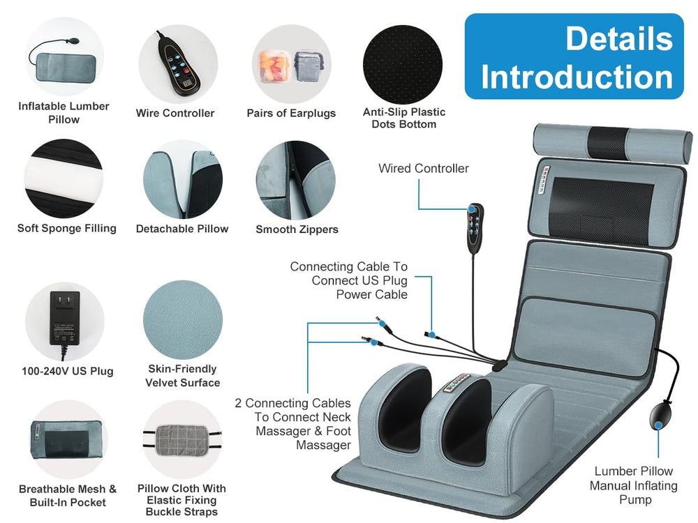 KOCASO detachable neck massager design allows flexible use