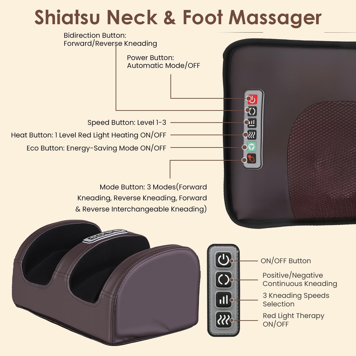 KOCASO foot massager attachment providing soothing relief for feet and calves