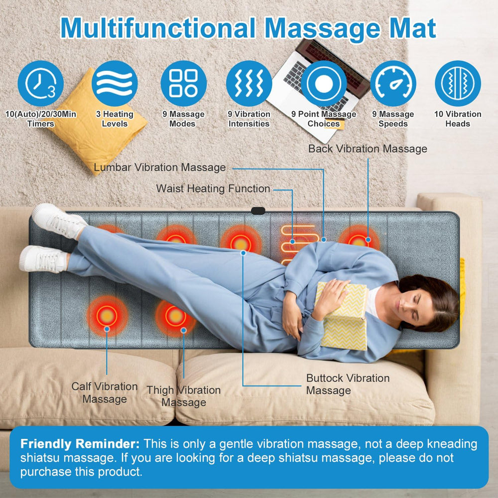 KOCASO mat shows 9 massage modes for personalized relief