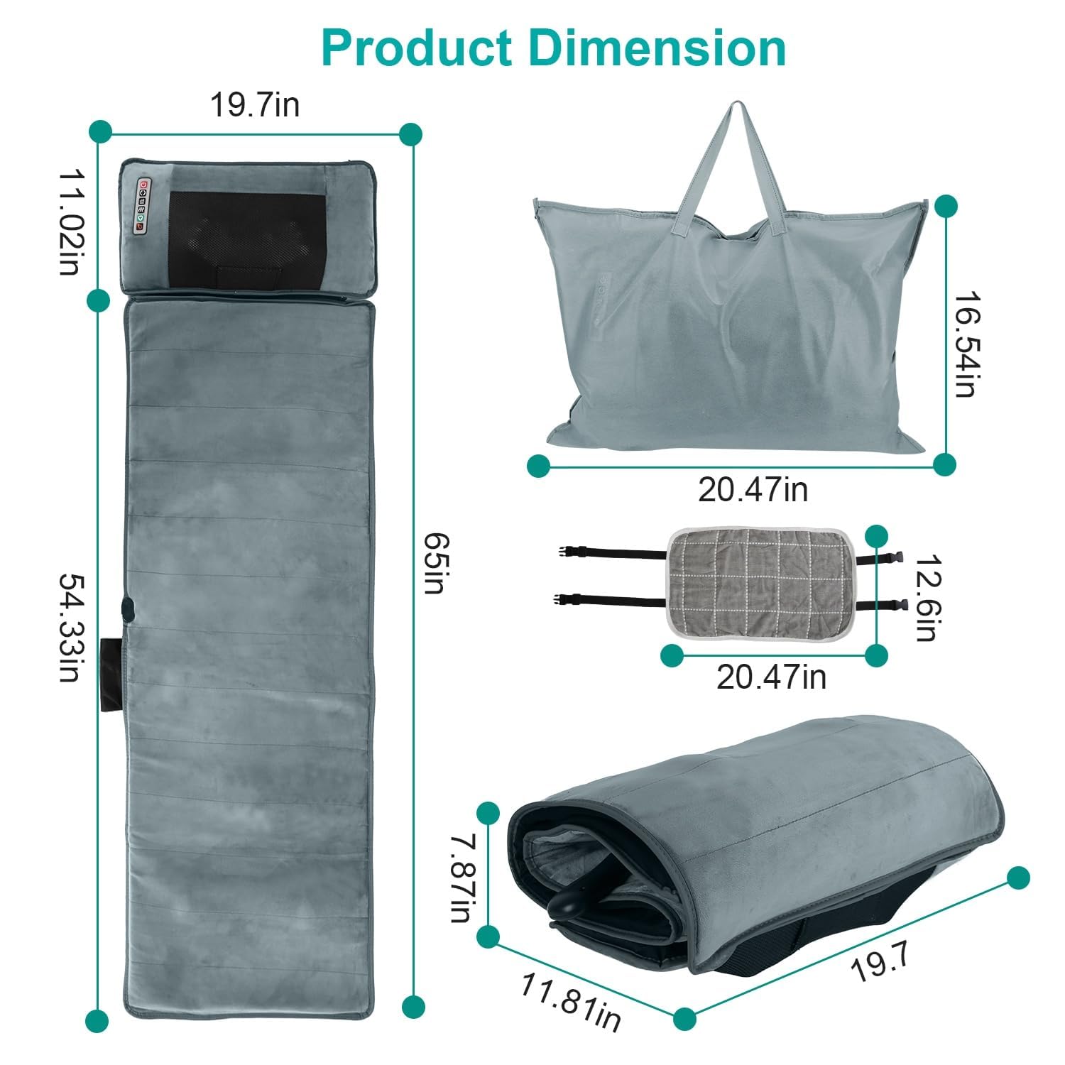 Kocaso lumbar heating detail offering warm relief for tired muscles.
