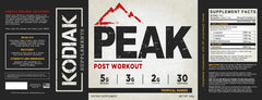 Peak Post Workout package placed in a gym bag for use