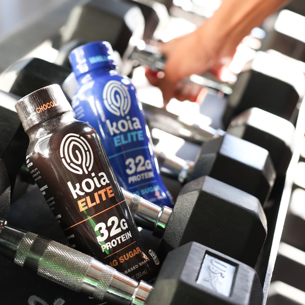 Koia Elite prebiotic fiber graphic signals digestive support.