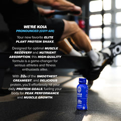 Koia Elite shake ready in gym bag for workouts.