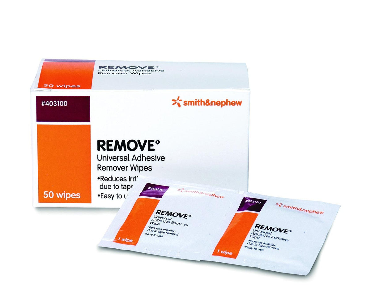 KOIFITA adhesive remover wipe case showing gentle, aloe-infused formula for safe tape removal