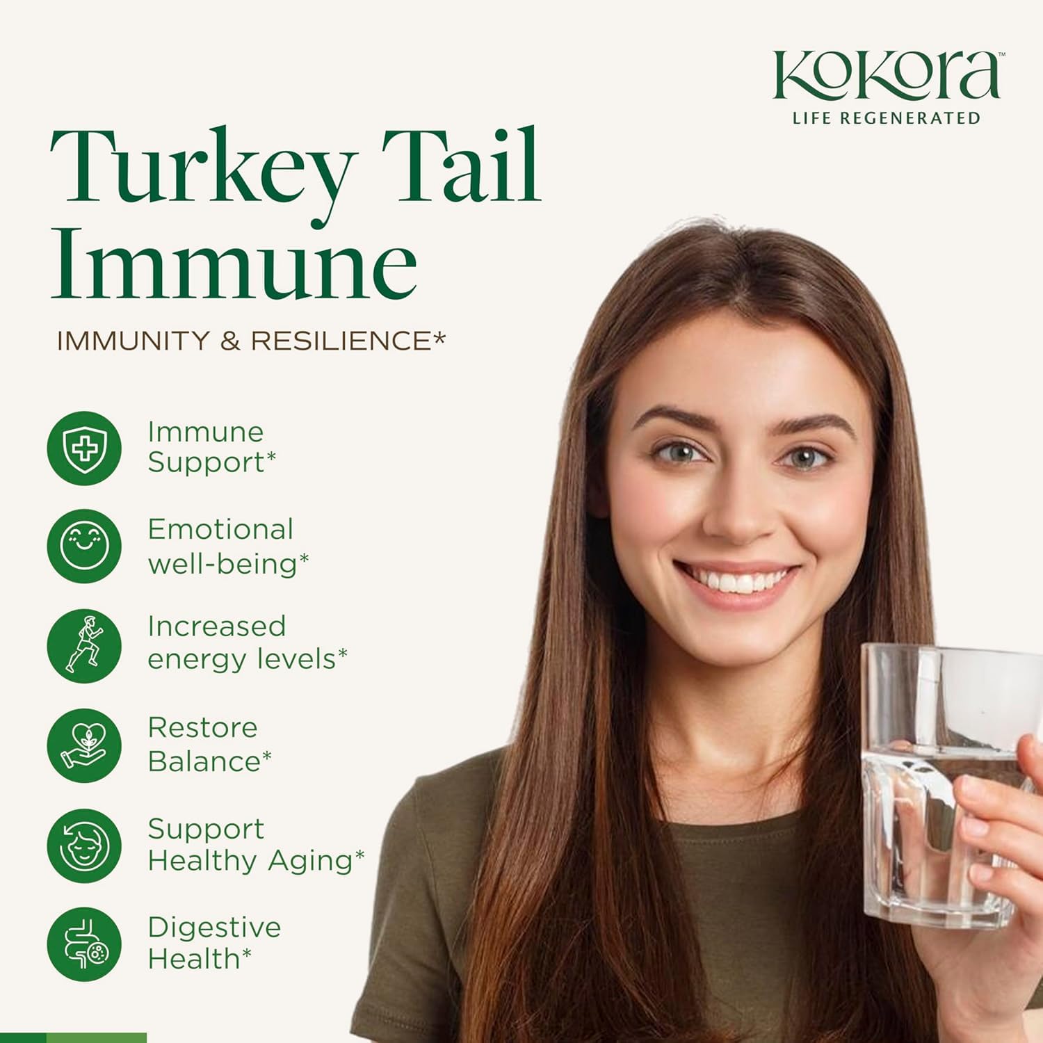 Kokora Beta Glucans label highlights immune-supporting beta glucans.