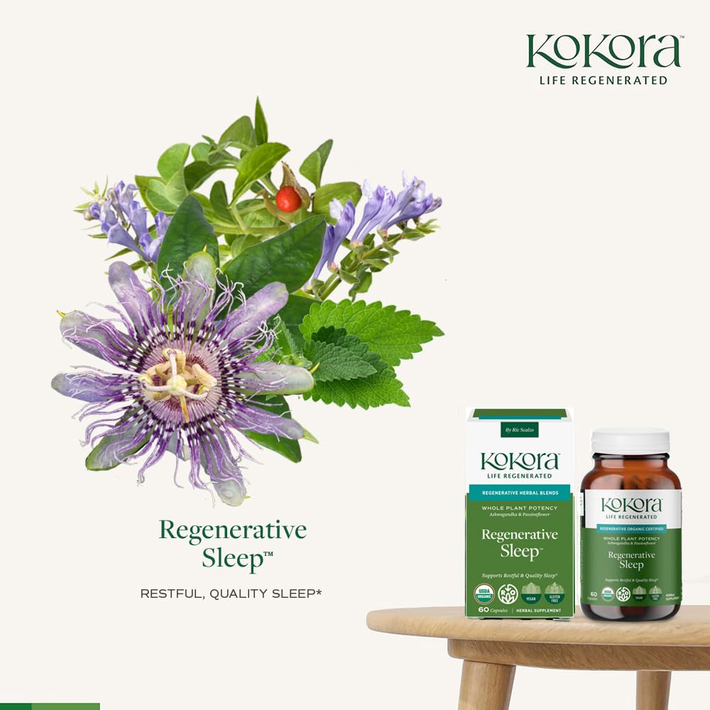 Lemon balm and passionflower extracts featured as Kokora Sleep key ingredients