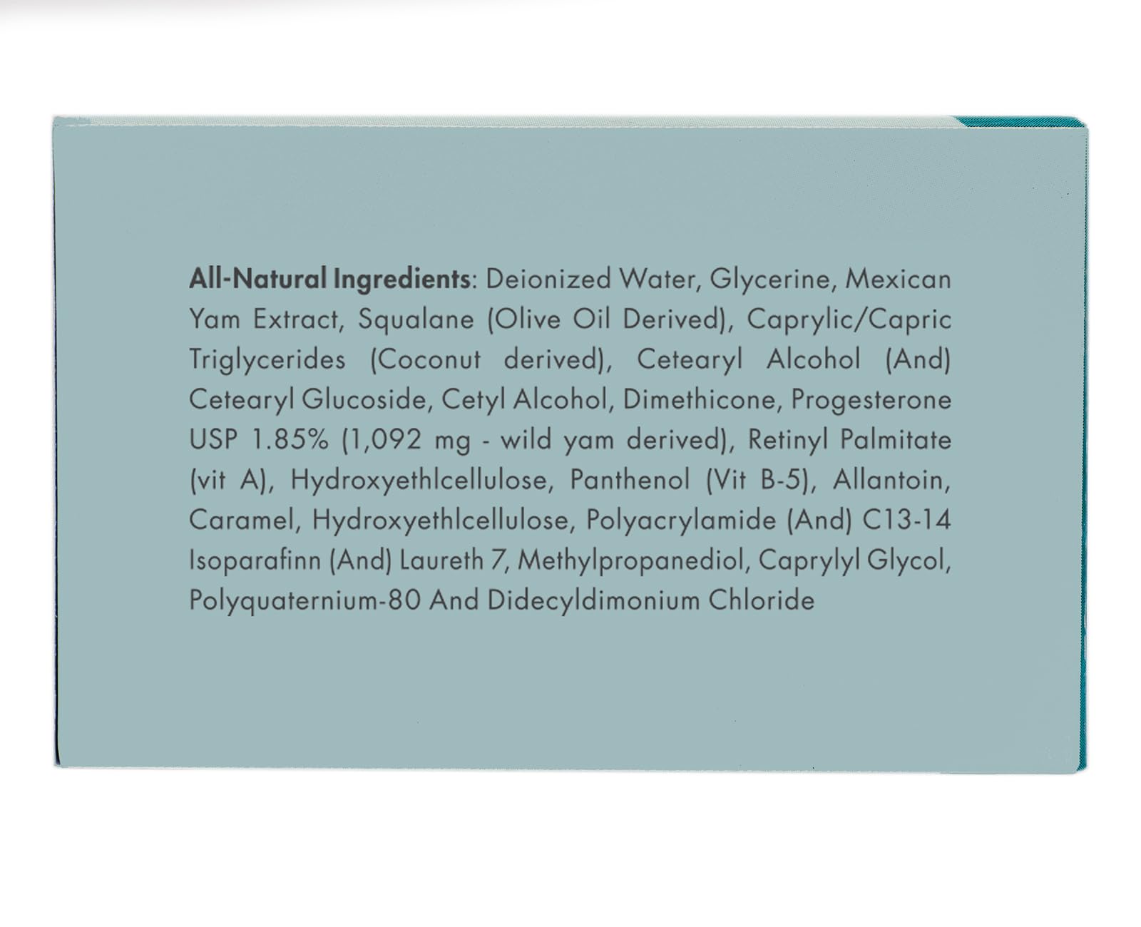 Kokoro Balance Creme label confirms no phytoestrogens and allergen-free ingredients.