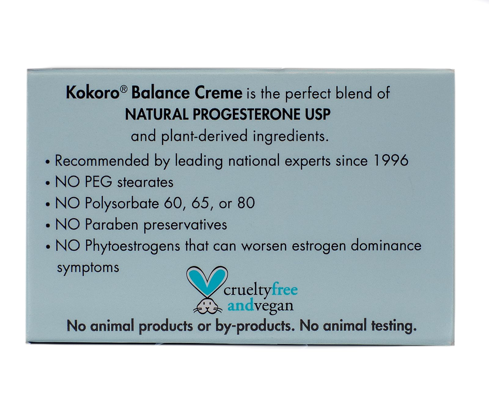 Kokoro Balance Creme swatch demonstrates gentle, skin-friendly consistency.