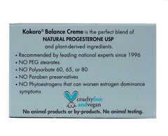 Kokoro Balance Creme swatch demonstrates gentle, skin-friendly consistency.