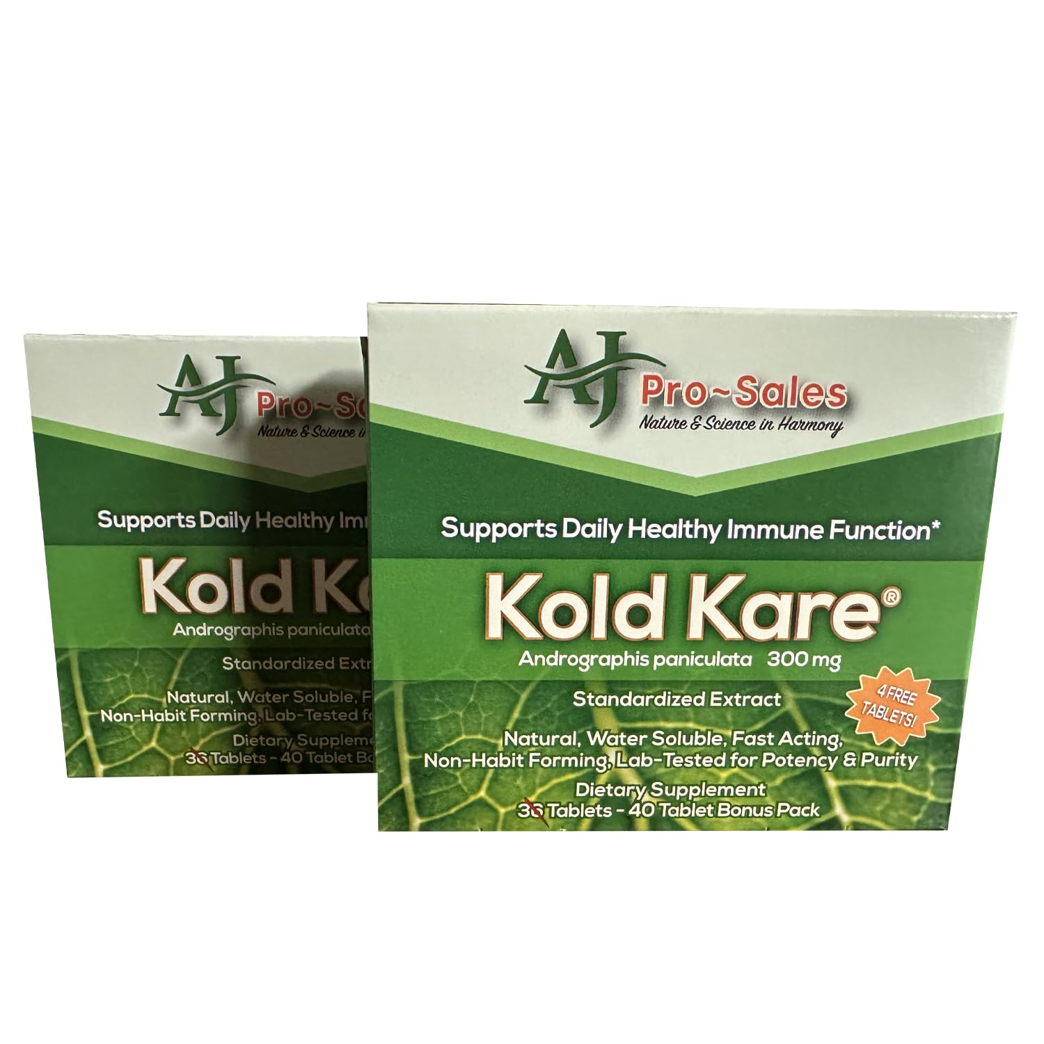 Kold Kare Daily Immune bottle side view highlighting natural ingredients.
