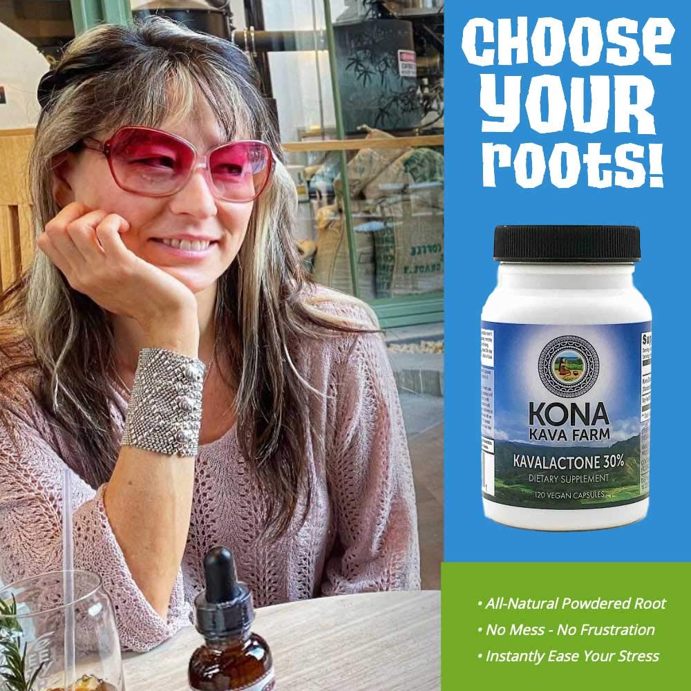 Kona Kava Farm travel bottle illustrates mess-free, on-the-go relaxation options