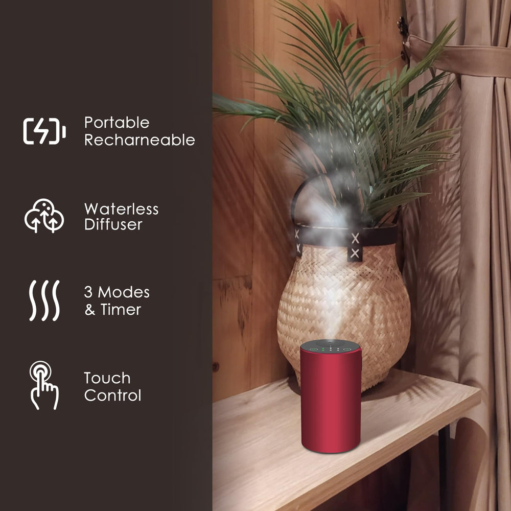 KONCHILE waterless diffuser in car cup holder for travel scents.