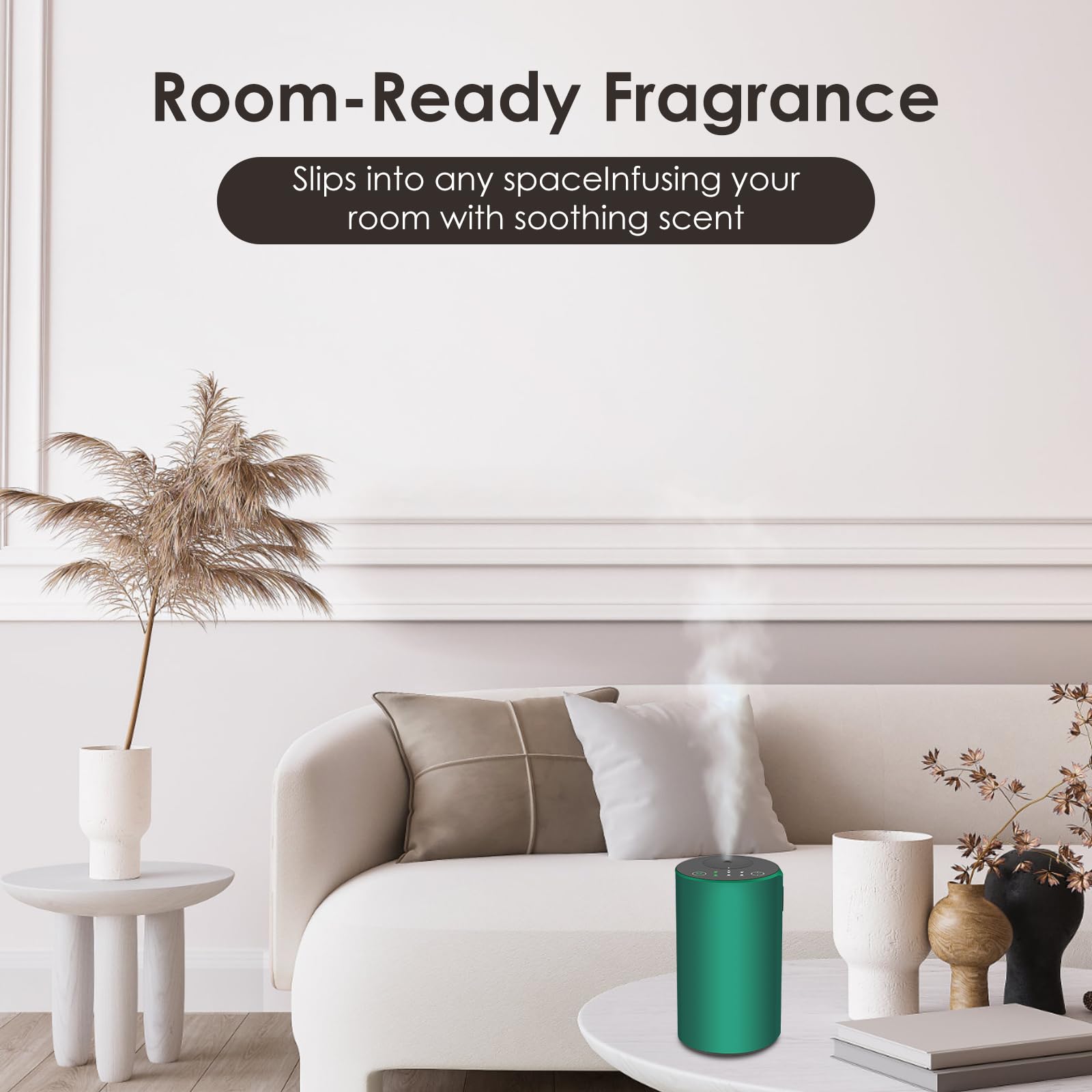 KONCHILE Waterless Diffuser detachable nozzle for quick scent swaps