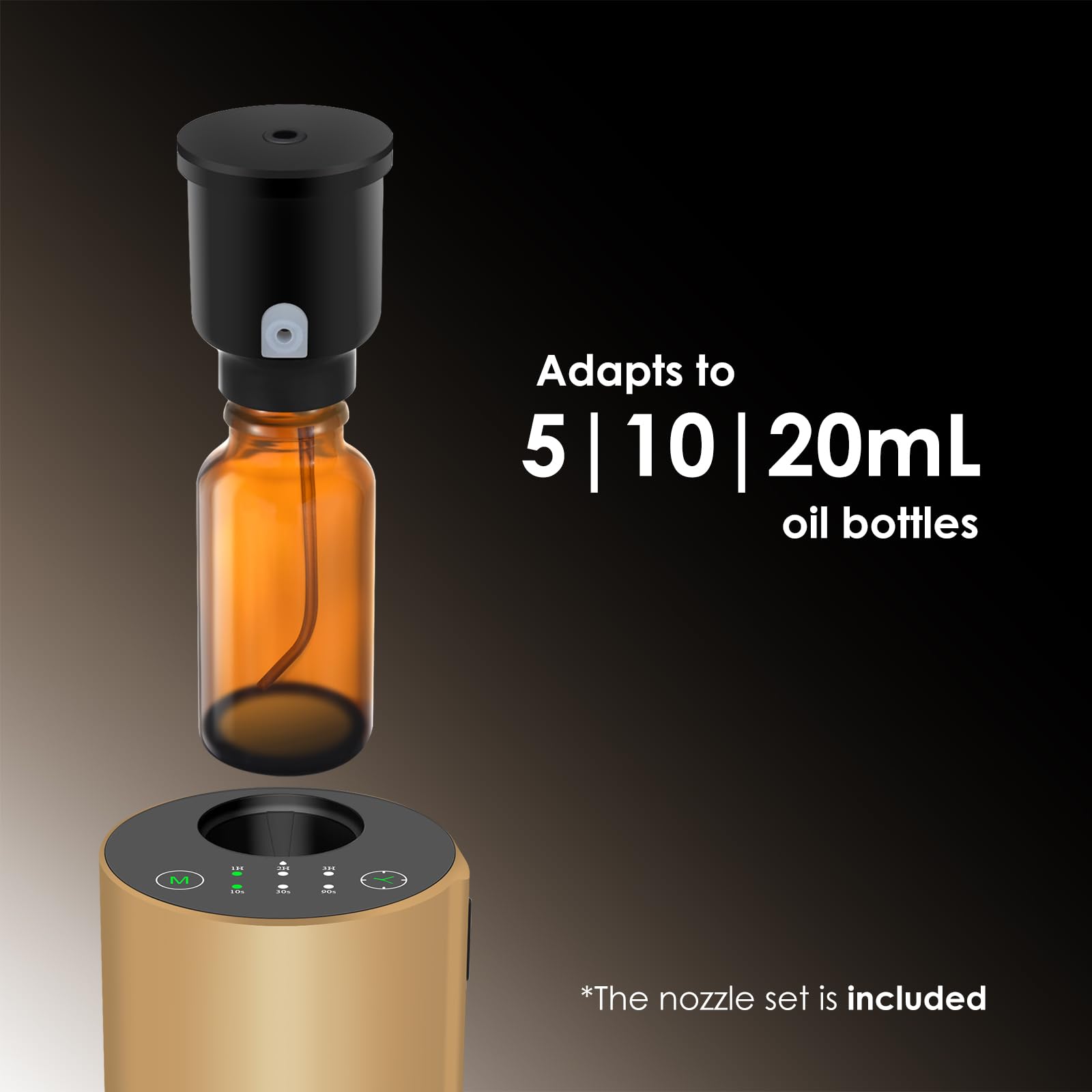 KONCHILE diffuser with 7 LED colors creates ambient mood lighting