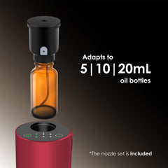 KONCHILE waterless diffuser showing seven LED colors for ambient lighting.