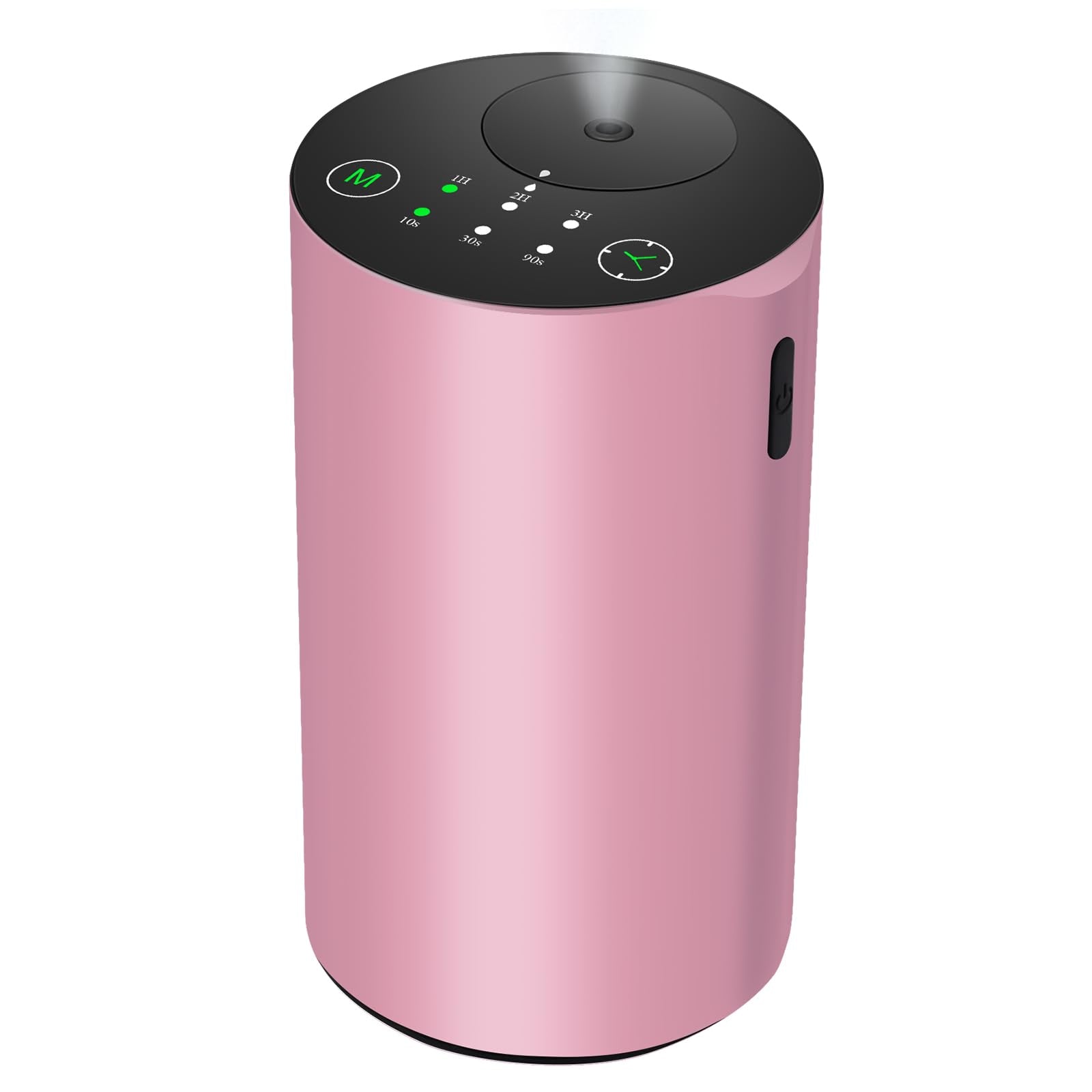 KONCHILE pink waterless diffuser side view highlighting compact, mess-free design.