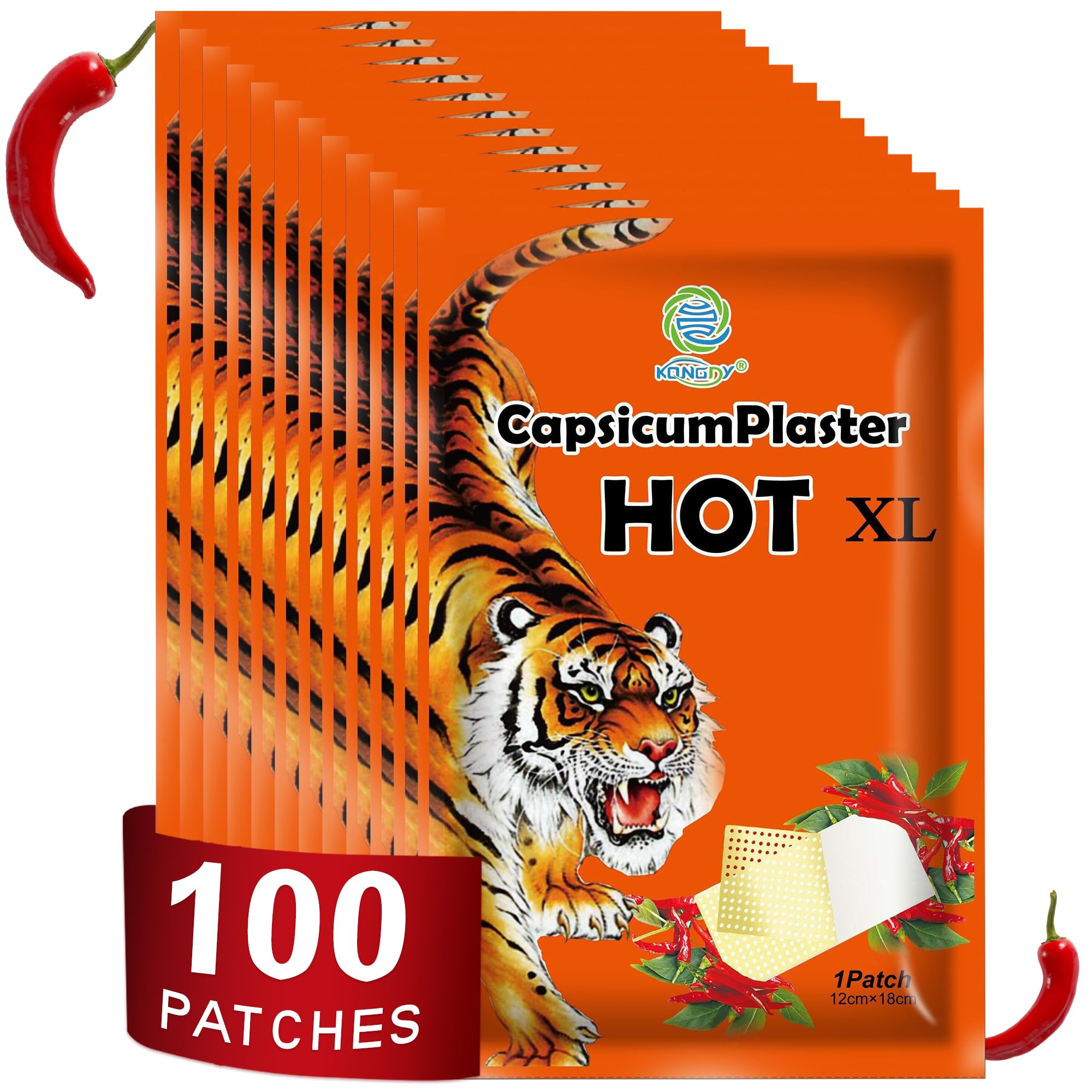 KONGDY capsaicin patch pack delivers warming sensation for targeted area.