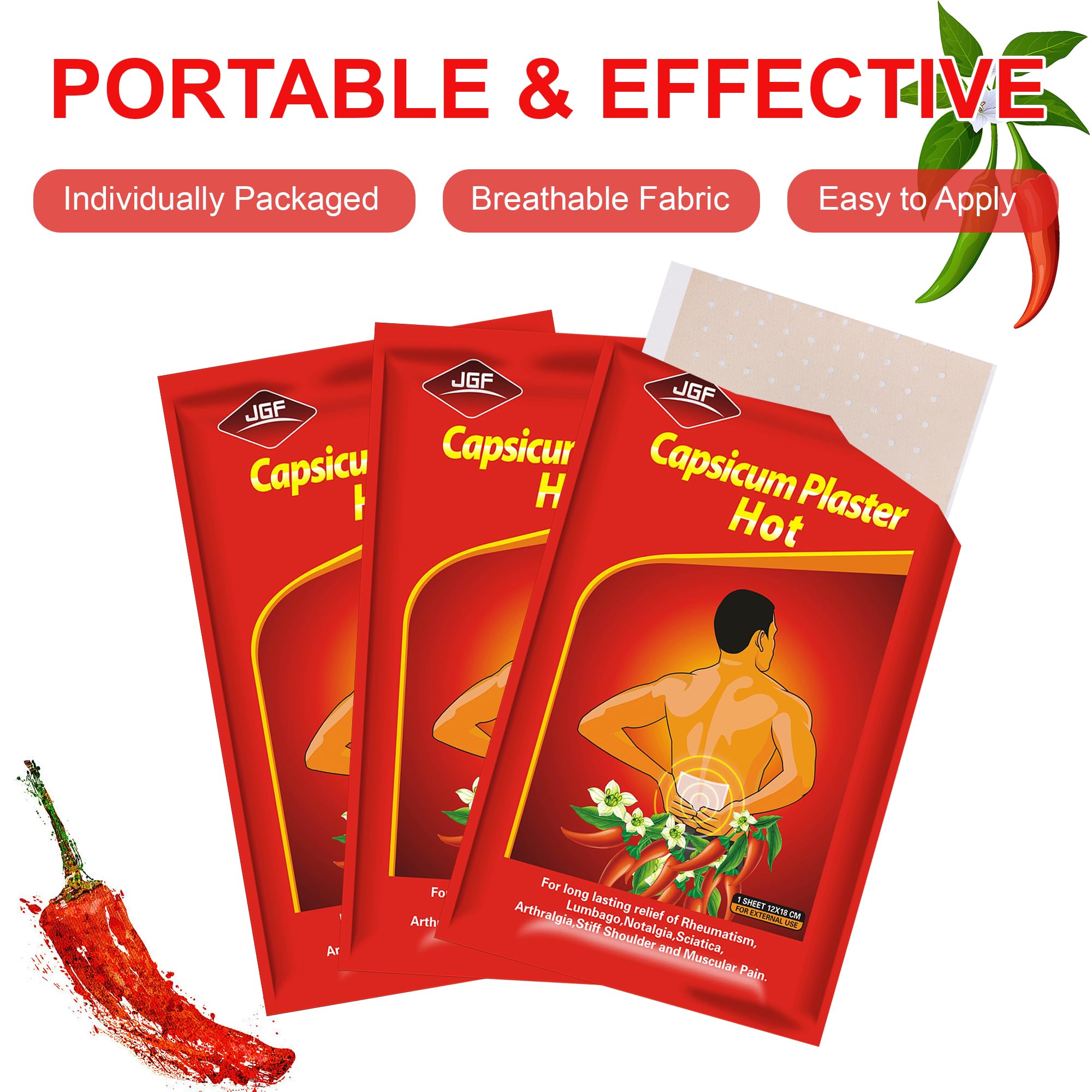 KONGDY Capsaicin Patches packaging box and instructions