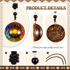 Konohan seven chakra gemstone necklace with vibrant colors for balance.