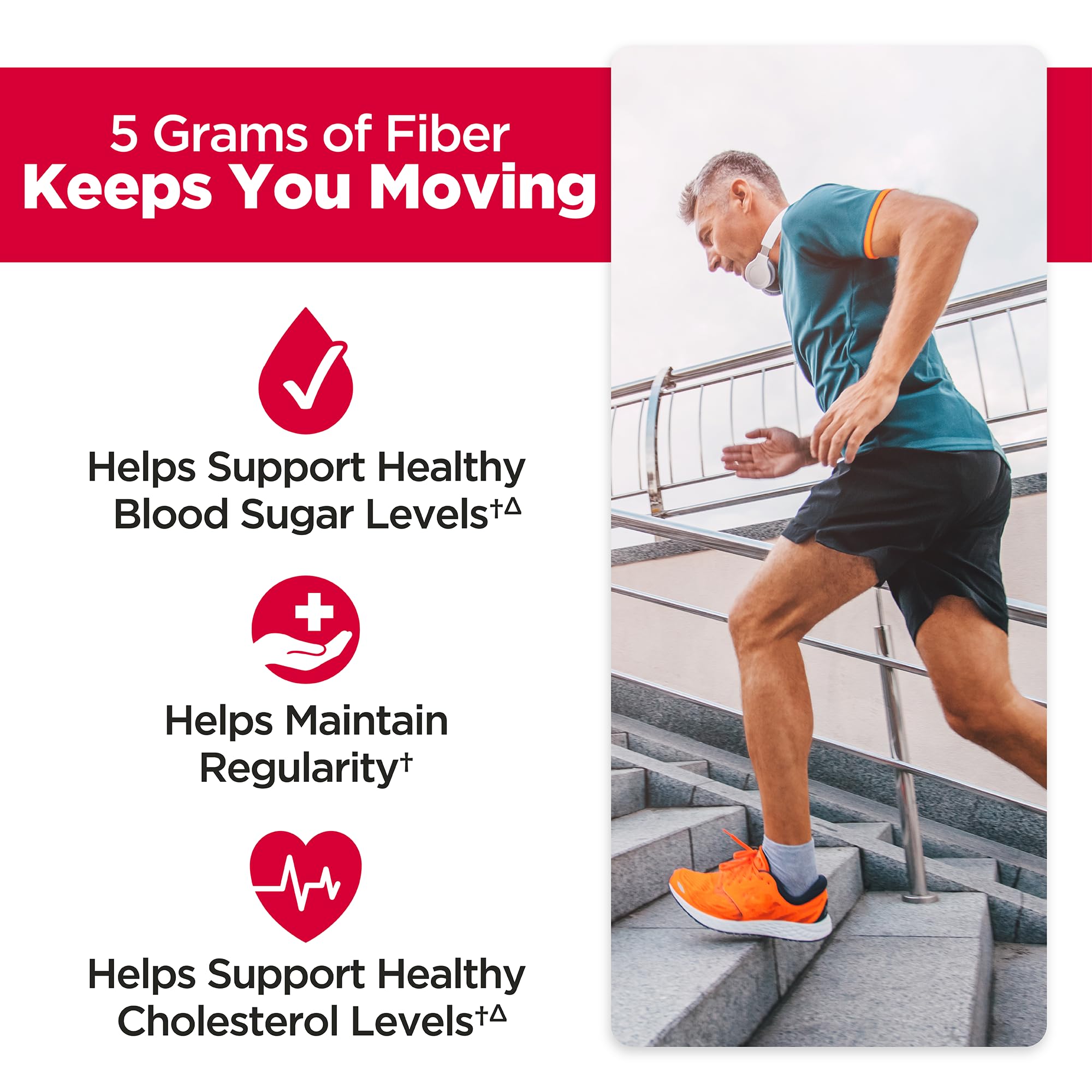 Konsyl powder added to a smoothie for convenient fiber boost
