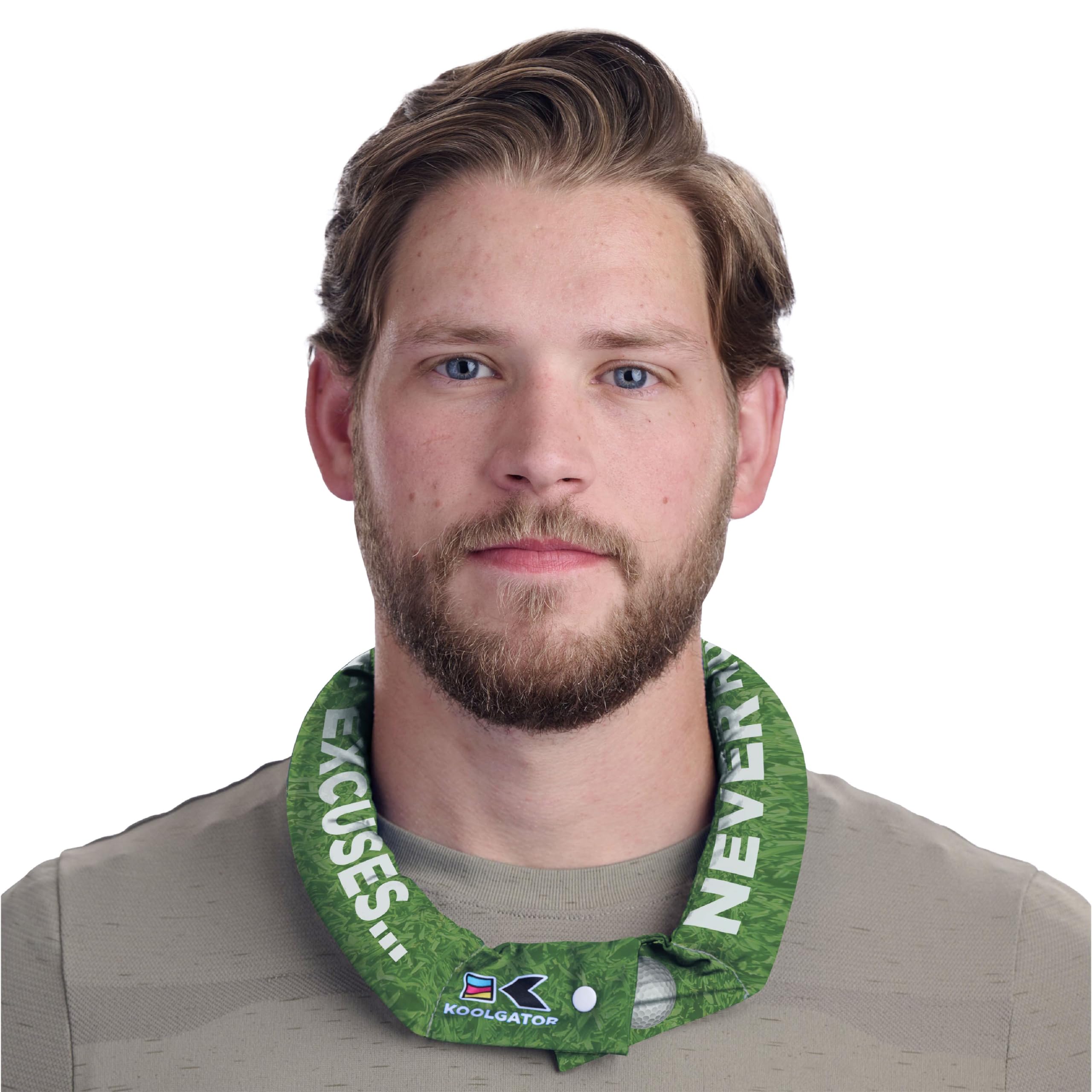 KOOLGATOR cooling neck wrap activation shows easy soak and long-lasting relief during workouts