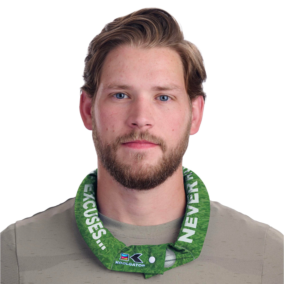 KOOLGATOR cooling neck wrap activation shows easy soak and long-lasting relief during workouts