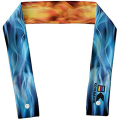 Koolgator evaporative neck wrap in red pack ready for hot weather relief.
