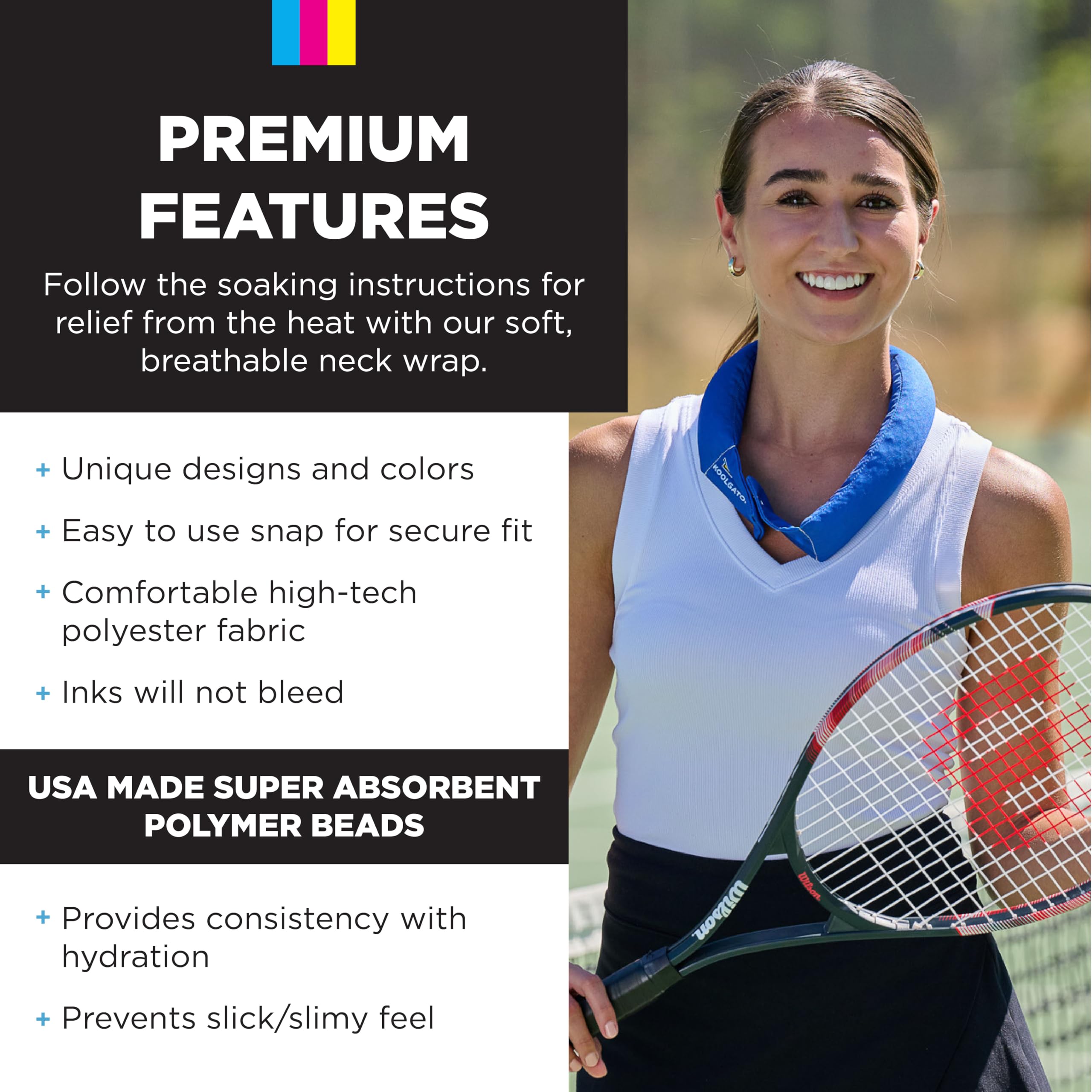 Koolgator neck wrap soft fabric for extended comfort during outdoor work.