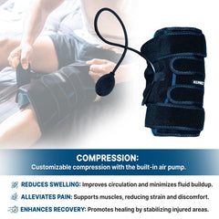 Koprez Knee CryoPump one-size-fits-all design fits most knees.