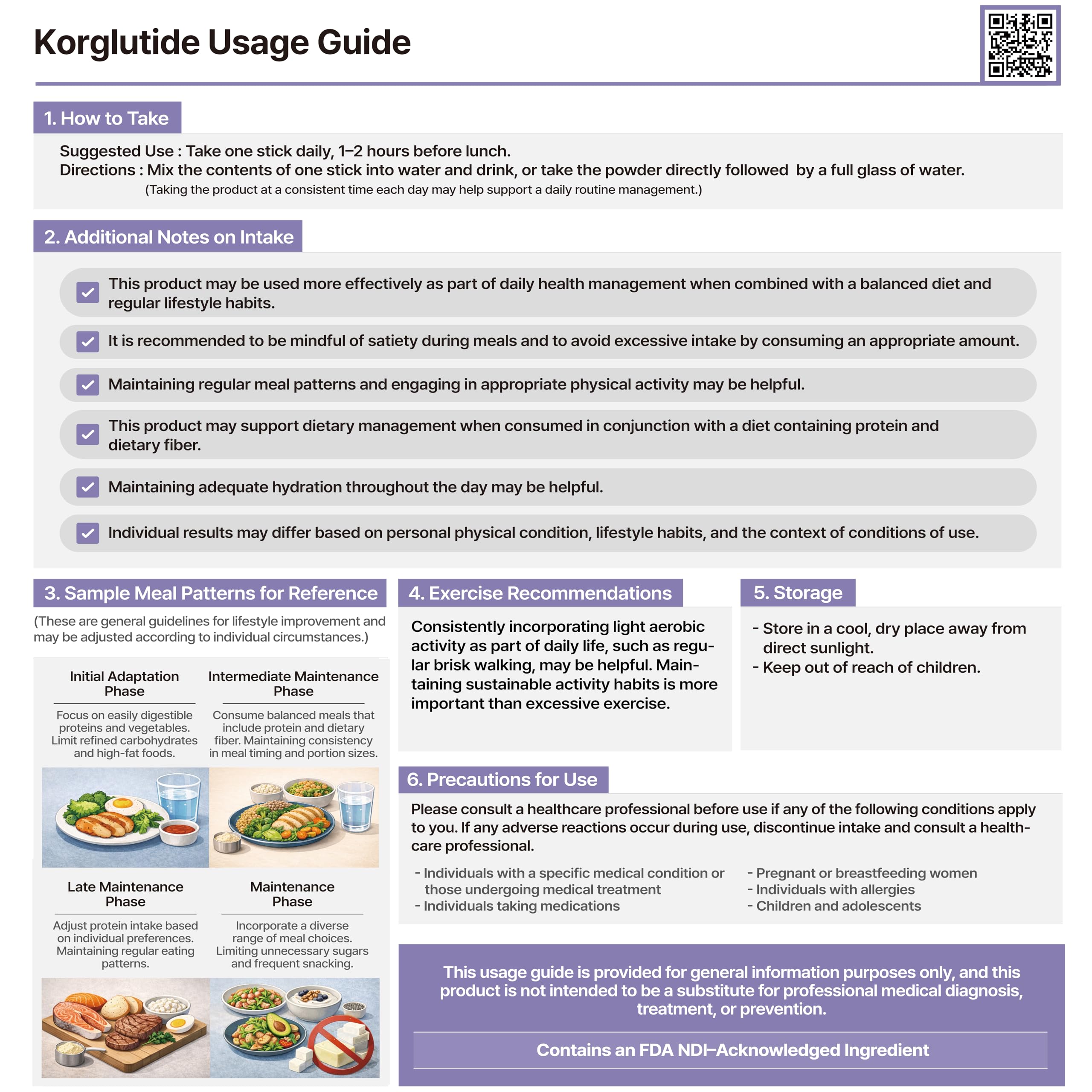 Korglutide travel pack sticks, convenient on the go for mindful portions.
