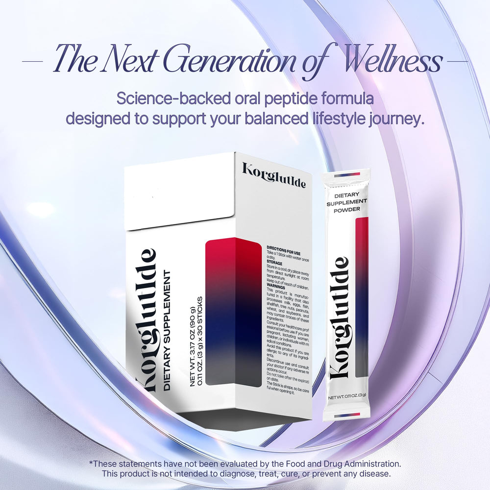 Korglutide unboxing package showcases premium presentation for first time buyers.