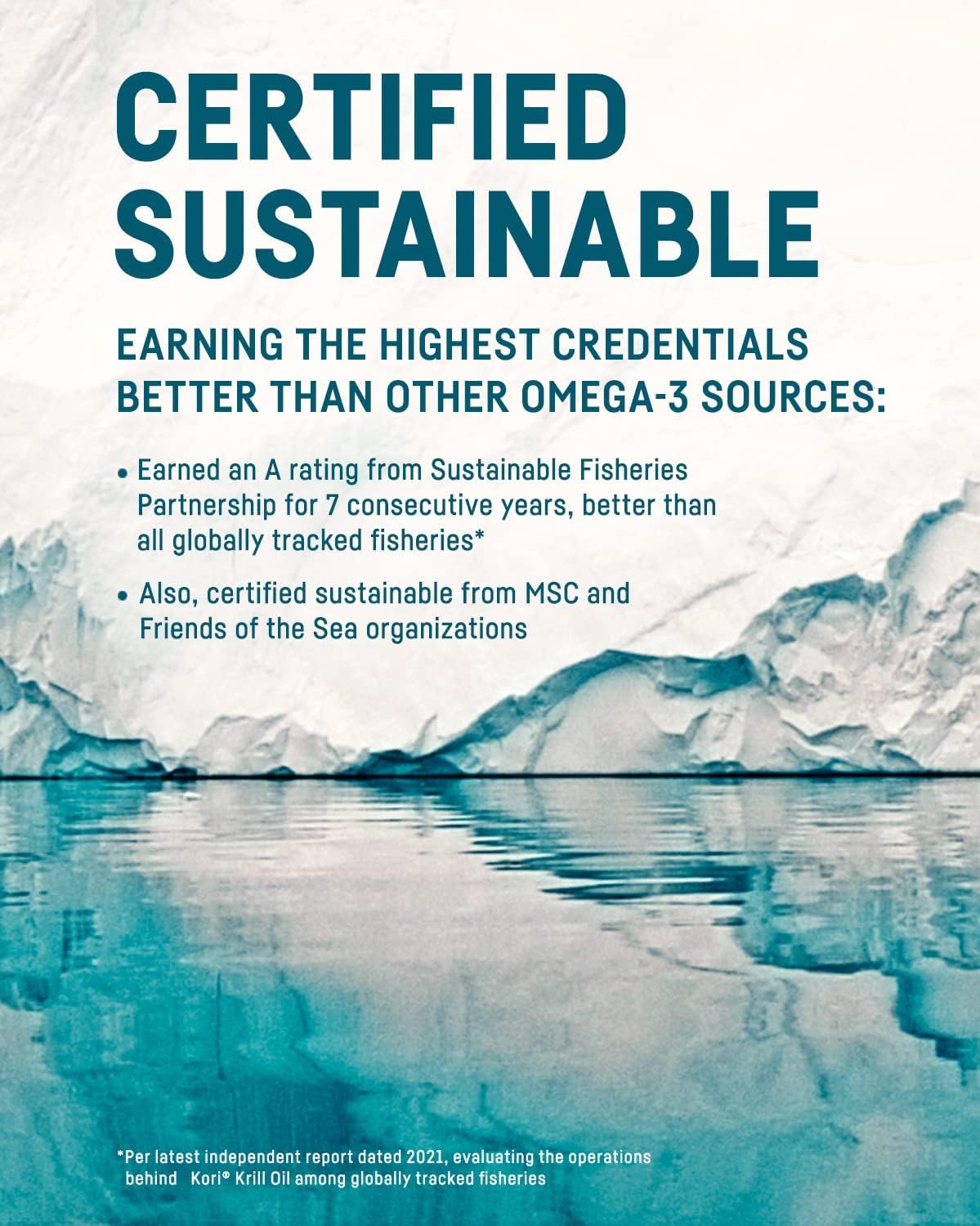 Antarctic krill source used by Kori Krill emphasizing sustainability.