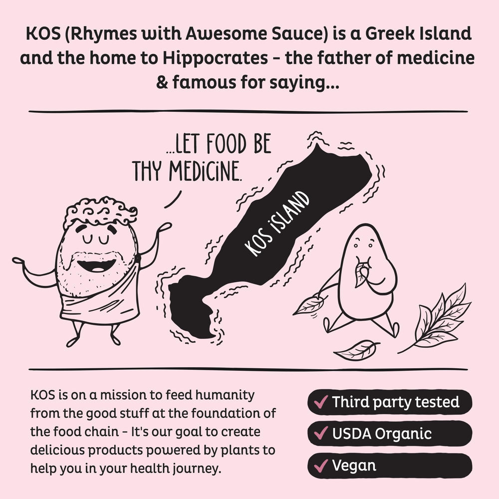 USDA Organic badge on KOS beetroot powder jar, trusted quality.