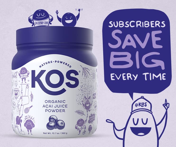 KOS Organic Acai Juice Powder smoothie bowl ready to boost color and flavor.