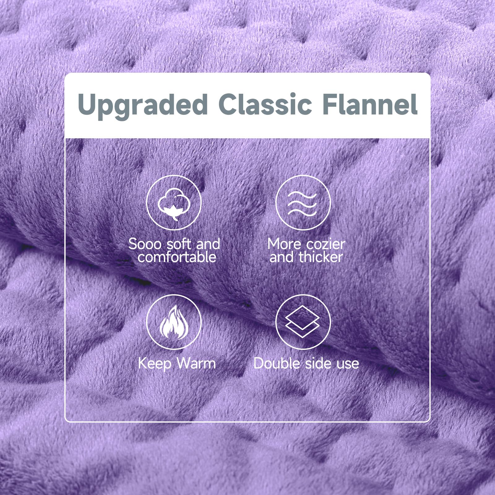 KOT soft flannel fabric delivers plush, comforting touch.