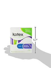 Kotex Security tampons regular absorbency graphic for easy comparison.