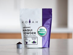 KOYAH organic maqui berry powder, Chile-grown, versatile for smoothies and bowls