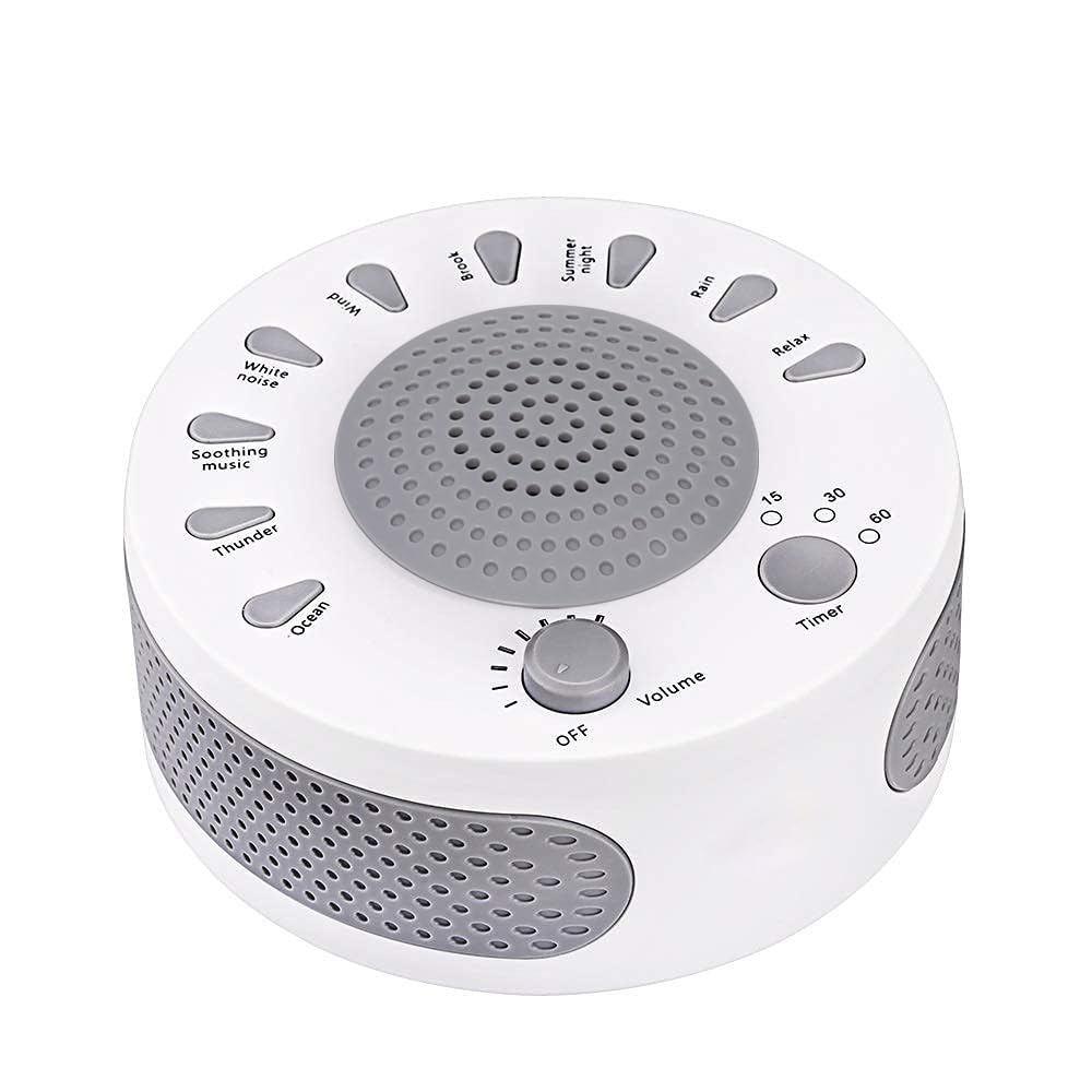 KozyOne white noise machine control panel with customizable sleep sounds.