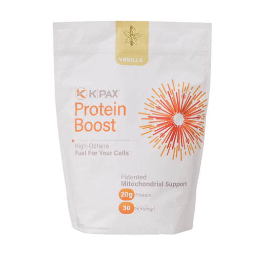 KPAX Immune Protein Blend tub with mitochondrial support for daily energy and recovery.