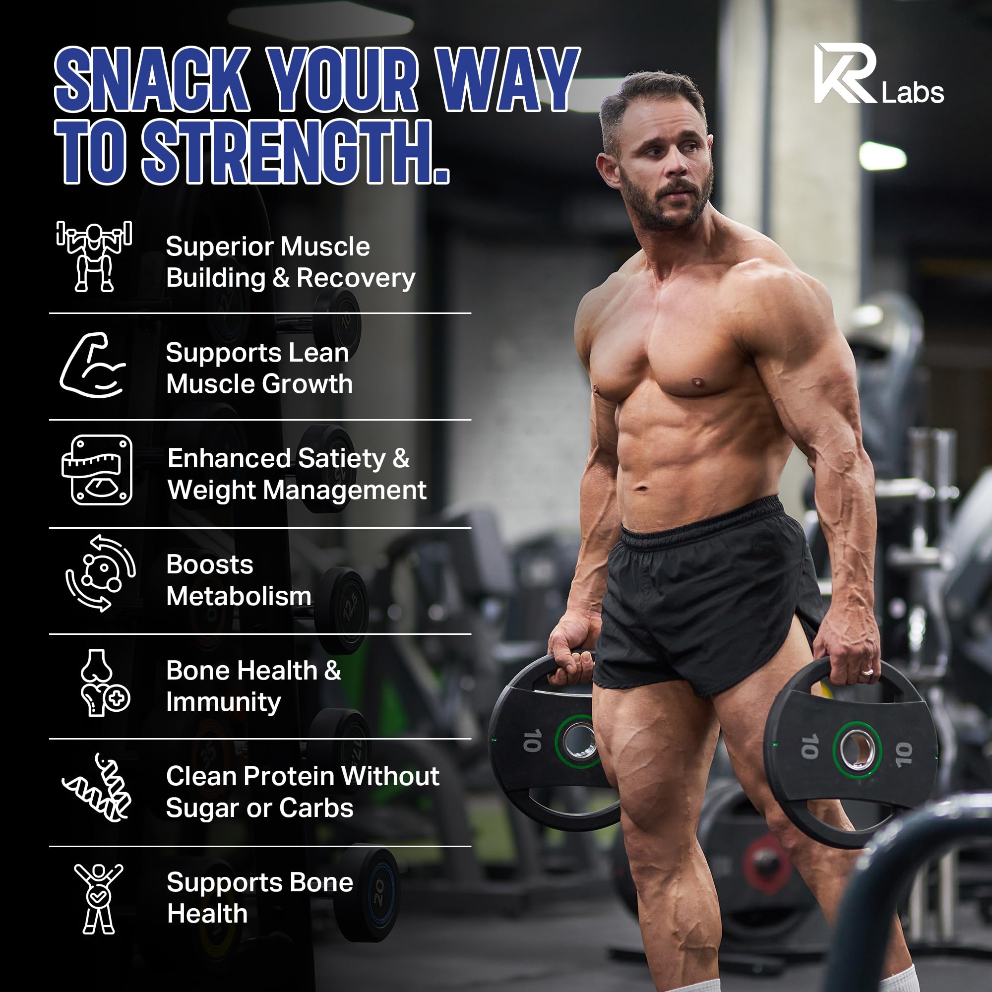 KR Labs Watermelon Lime flavor gummies offering a refreshing protein bite.