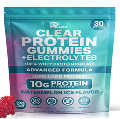 KR Labs Zero Carb Clear Whey Gummies Watermelon packaging ready-to-go protein snack.