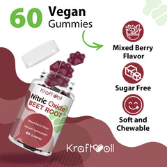 Kraftvoll Beet Root Gummies ingredients blend emphasizing GPLC and antioxidants.