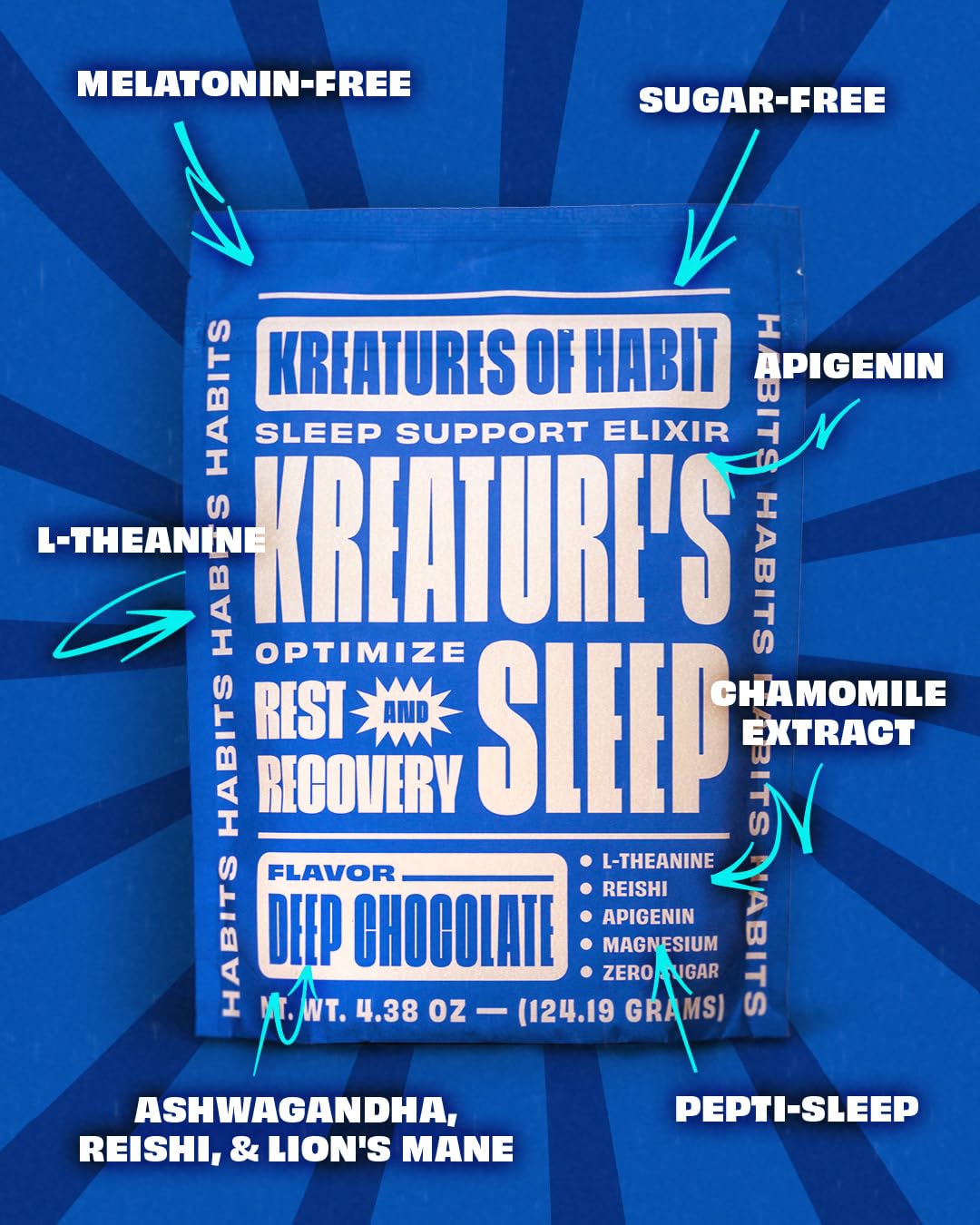 Chamomile flowers in Kreatures of Habit Sleep blend for relaxation