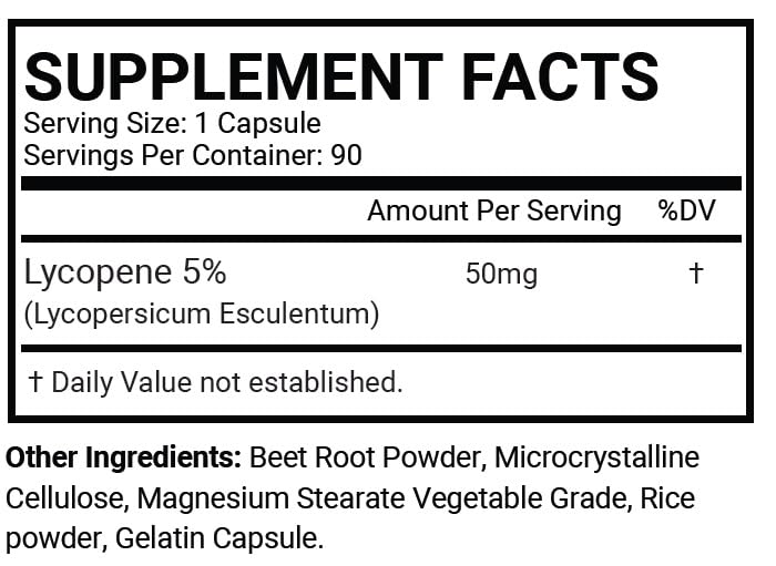 KRK Supplements Lycopene 50mg two-pack displayed on shelf for daily routine.