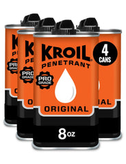 Kroil Original Penetrant 4-pack display showcases industrial strength penetrant.