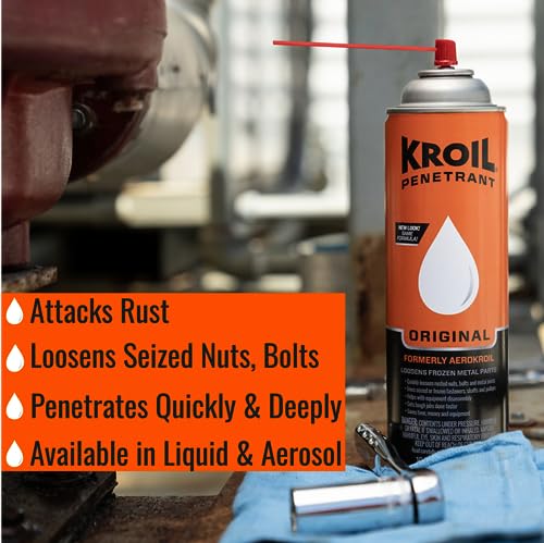 Kroil Original Penetrant label closeup highlights trusted rust solution.