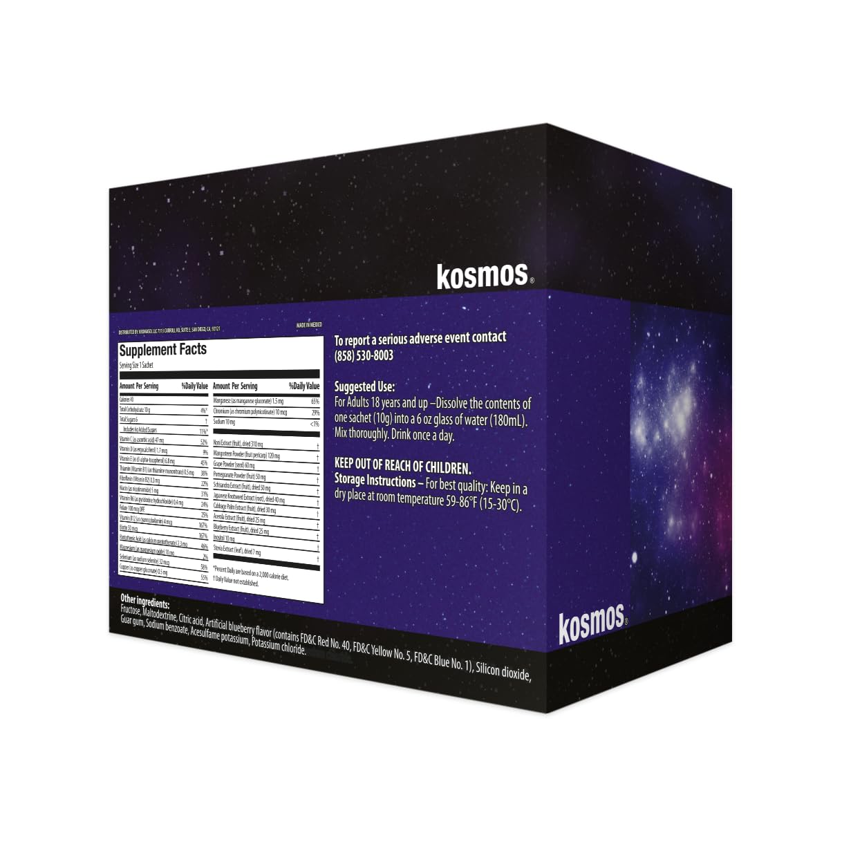 Kromasol Kosmos bottle front view highlighting brand and product presence.