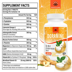 Kroppssund packaging highlights plant-based dopamine formula.