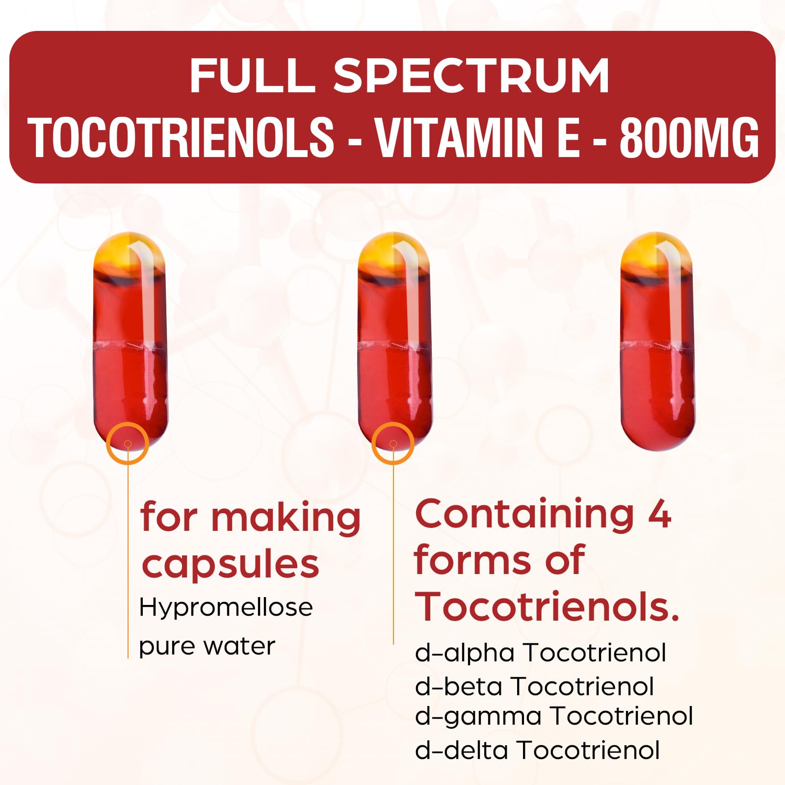 Bottle pour demonstration for quick daily dosing with Kroppssund Tocotrienol.